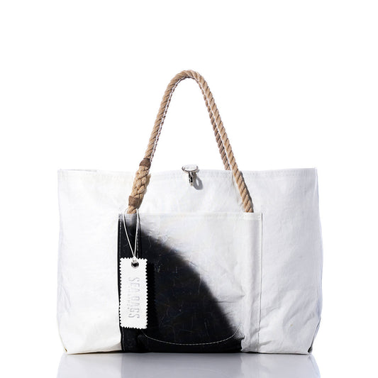 Vintage Black and White Wharf Tote