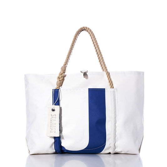 Vintage Blue U Wharf Tote