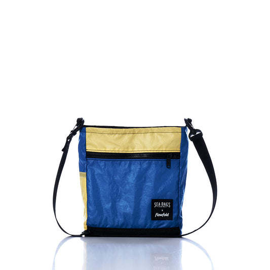 Vintage Blue and Yellow Small Voyager Crew Crossbody