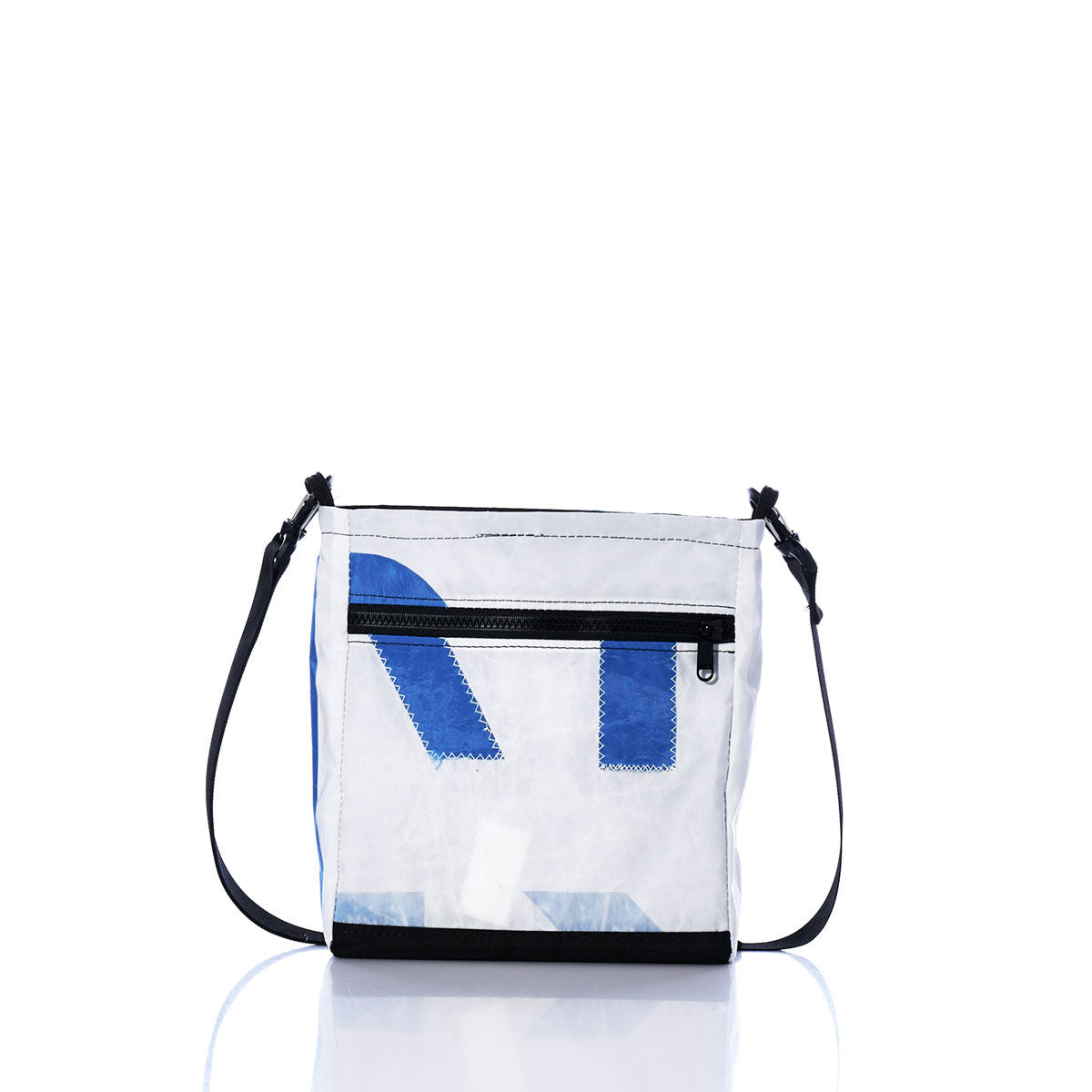 Vintage Blue and White Small Voyager Crew Crossbody Alternate View