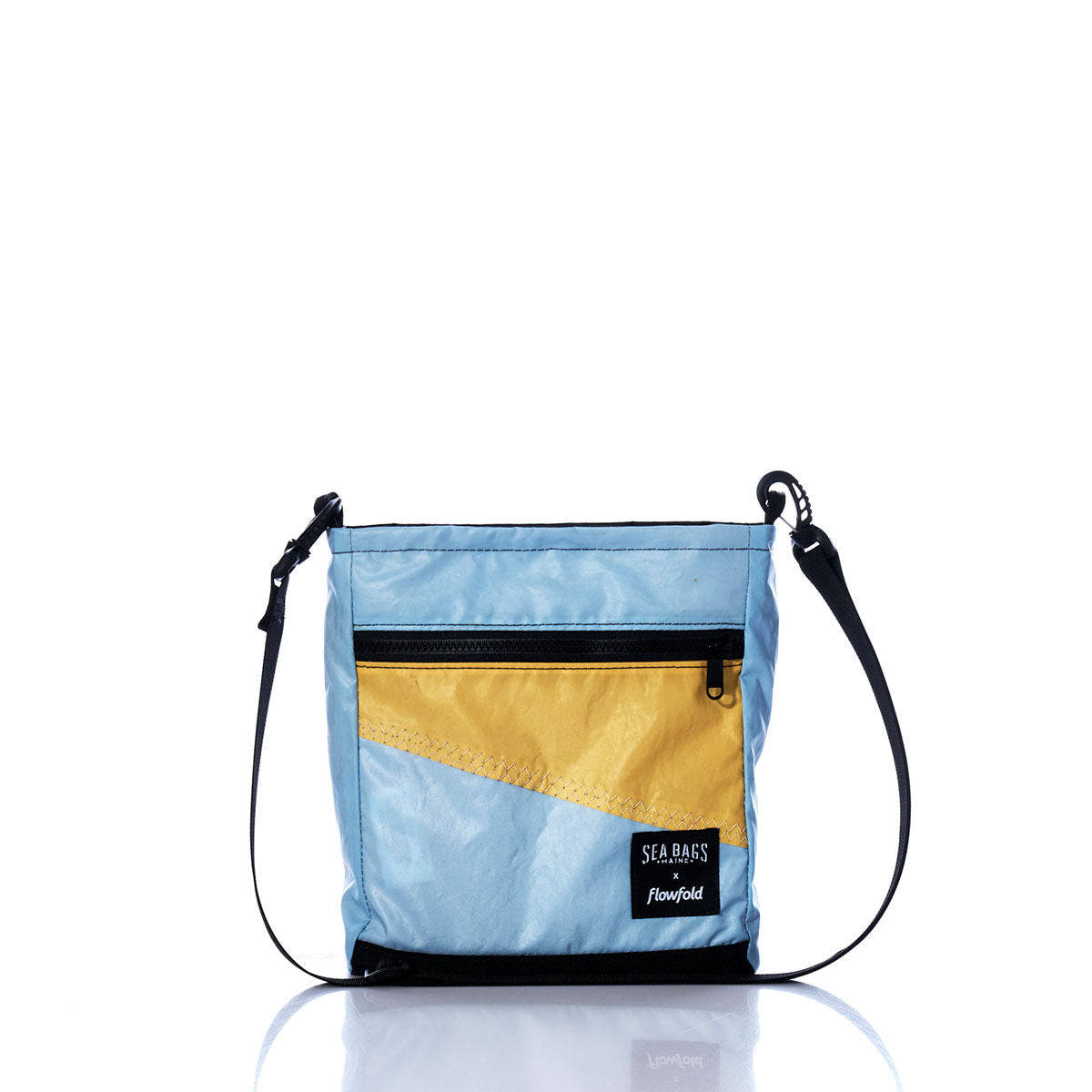 Vintage Blue and Yellow Small Voyager Crew Crossbody