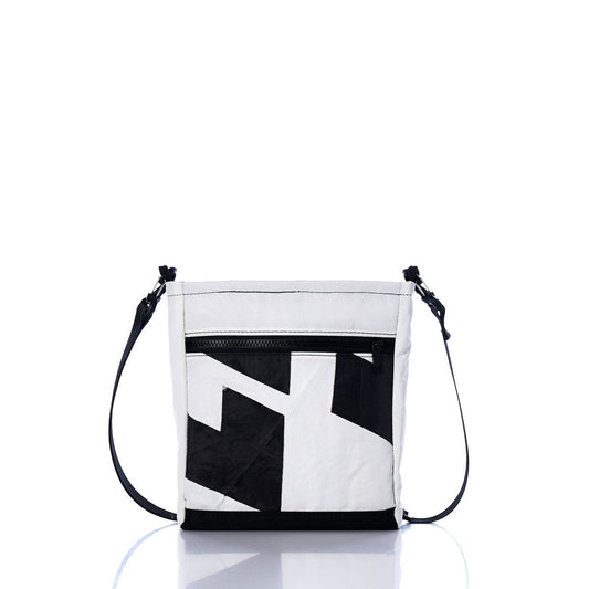 Vintage Black and White Small Voyager Crew Crossbody Alternate View