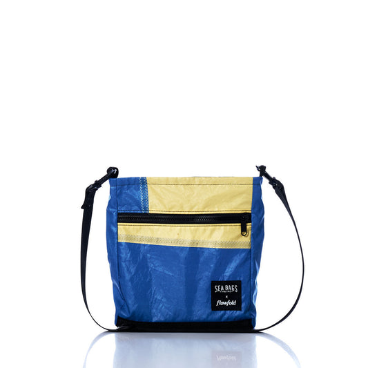 Vintage Blue and Yellow Small Voyager Crew Crossbody