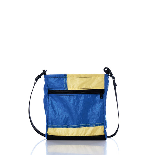 Vintage Blue and Yellow Small Voyager Crew Crossbody Alternate View
