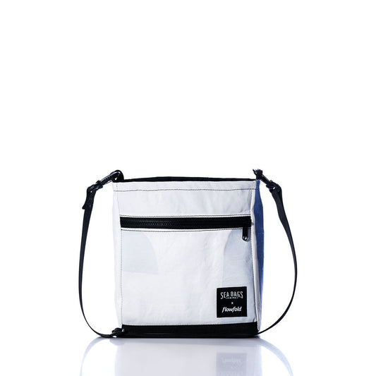 Vintage White and Blue Small Voyager Crew Crossbody