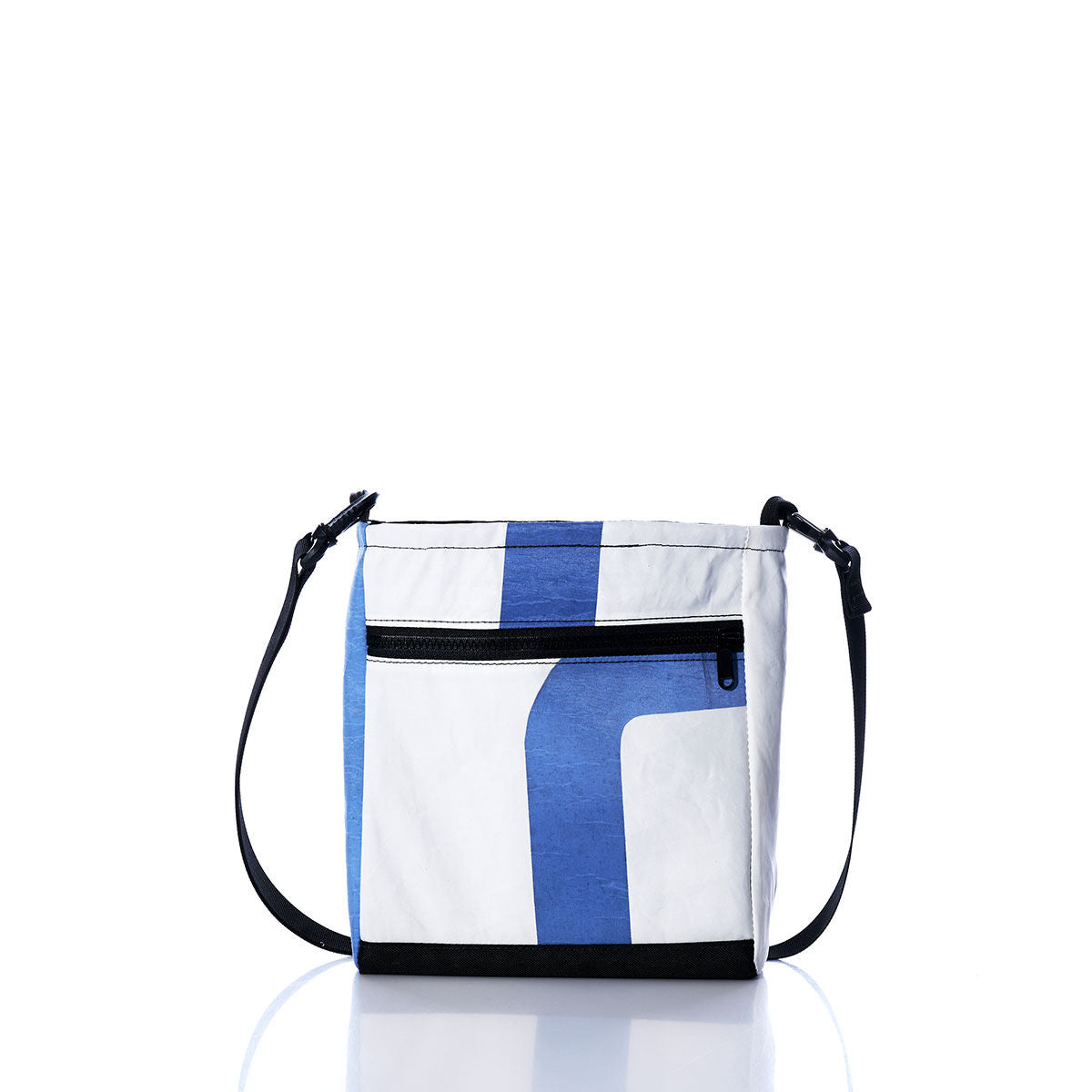 Vintage White and Blue Small Voyager Crew Crossbody Alternate View