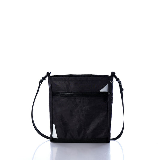 Vintage Black and White Small Voyager Crew Crossbody Alternate View