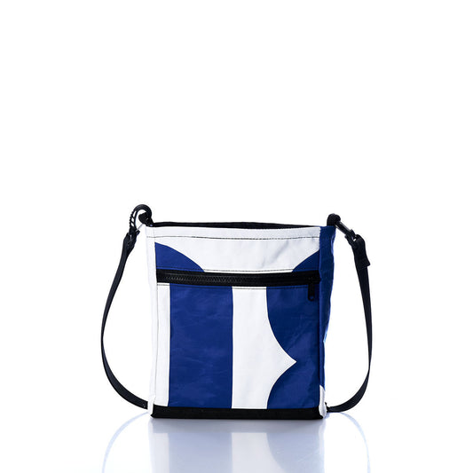 Vintage Blue Numbers Small Voyager Crew Crossbody Alternate View