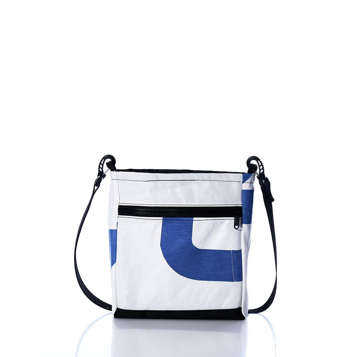 Vintage Blue and White Small Voyager Crew Crossbody Alternate View