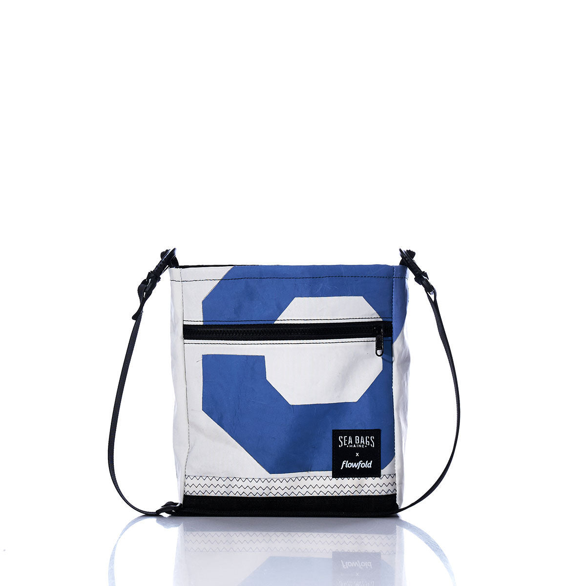 Vintage Blue and White Small Voyager Crew Crossbody