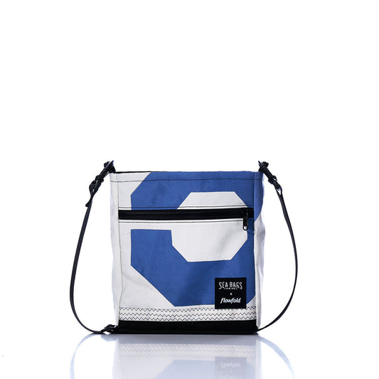 Vintage Blue and White Small Voyager Crew Crossbody