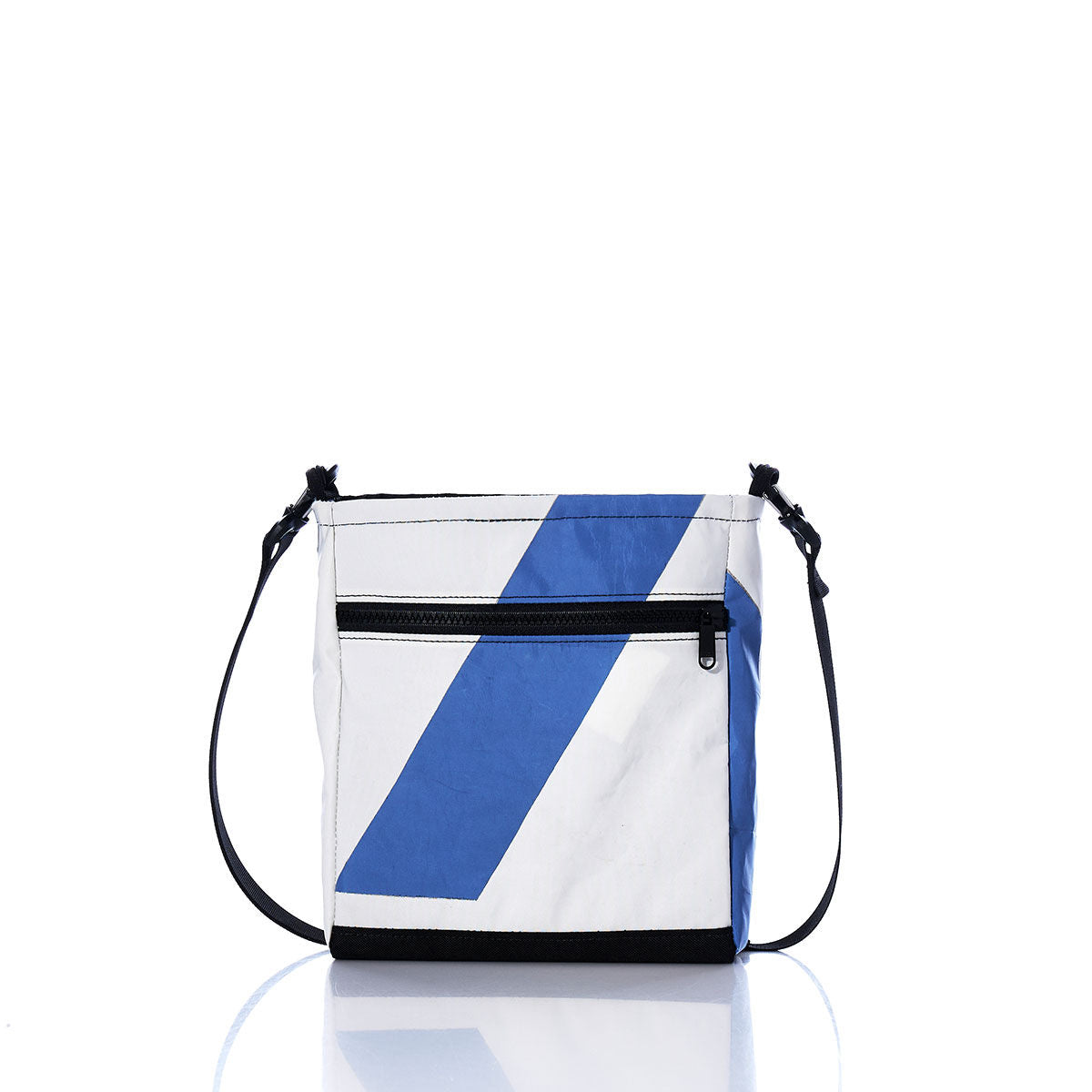 Vintage Blue and White Small Voyager Crew Crossbody Alternate View