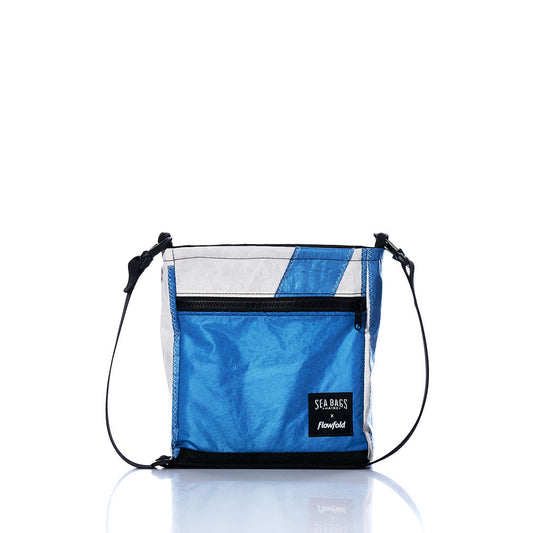 Vintage Blue and White Small Voyager Crew Crossbody