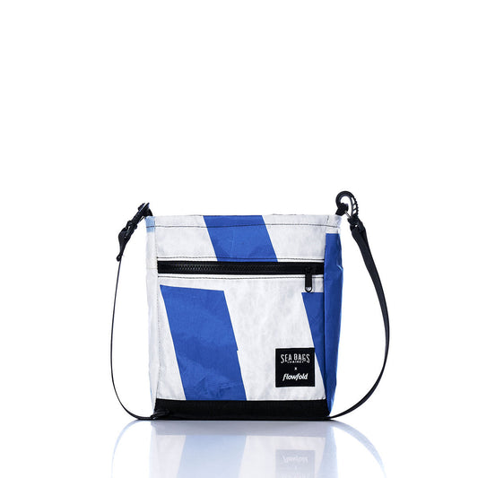 Vintage Blue and White Small Voyager Crew Crossbody