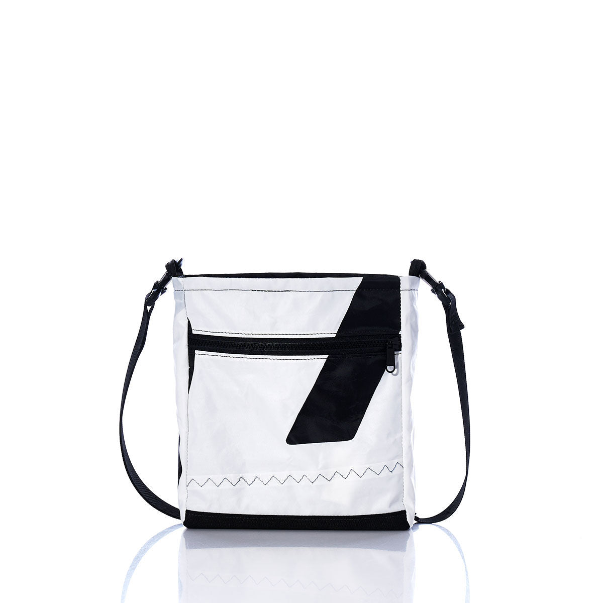 Vintage Black and White Small Voyager Crew Crossbody Alternate View