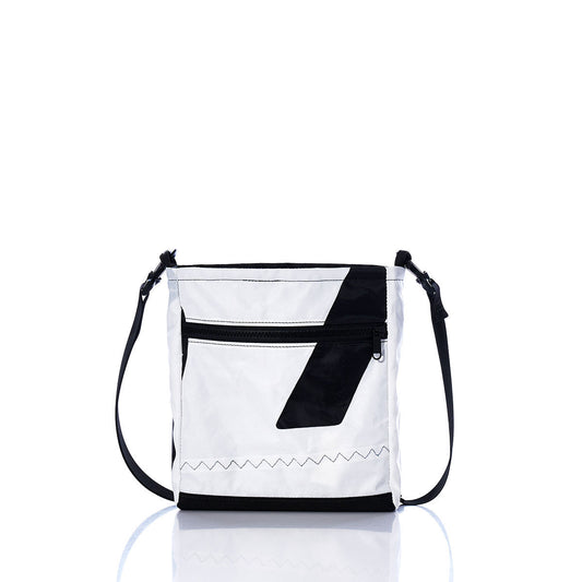 Vintage Black and White Small Voyager Crew Crossbody Alternate View