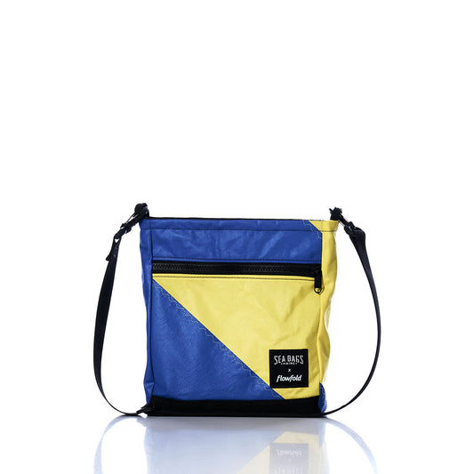 Vintage Blue and Yellow Small Voyager Crew Crossbody