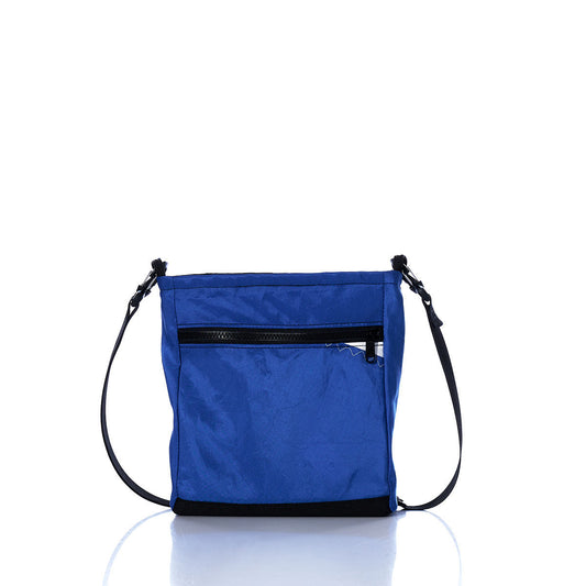 Vintage Blue and White Small Voyager Crew Crossbody Alternate View