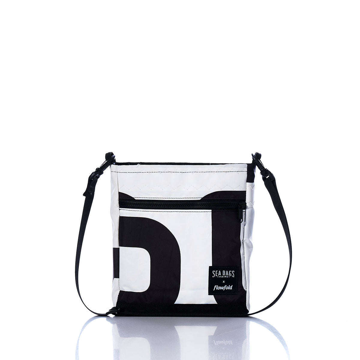 Vintage Black and White Small Voyager Crew Crossbody