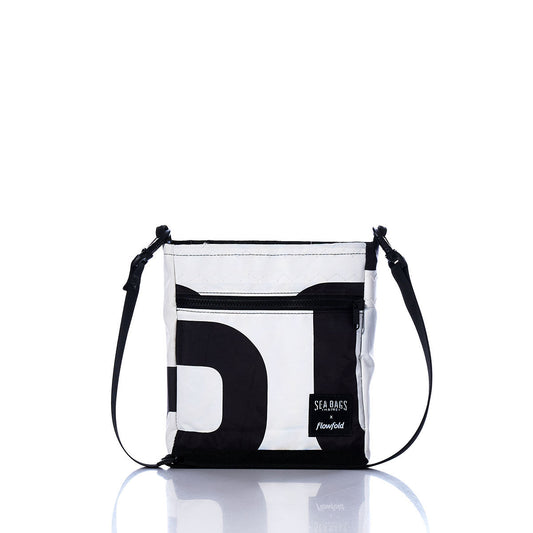 Vintage Black and White Small Voyager Crew Crossbody