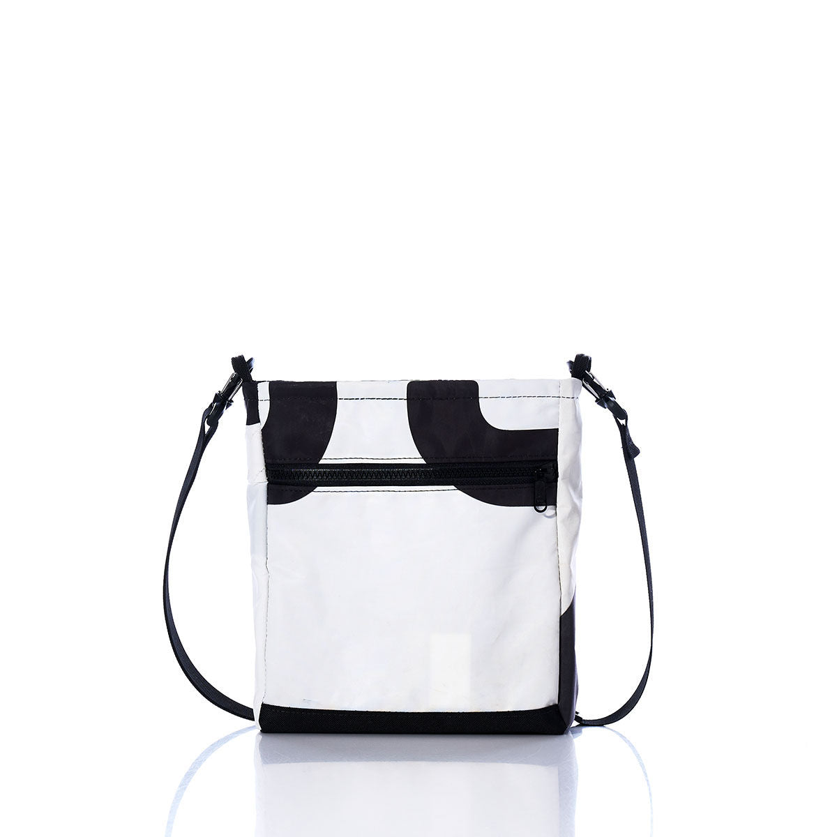 Vintage Black and White Small Voyager Crew Crossbody Alternate View