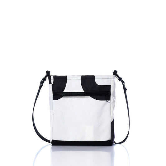 Vintage Black and White Small Voyager Crew Crossbody Alternate View