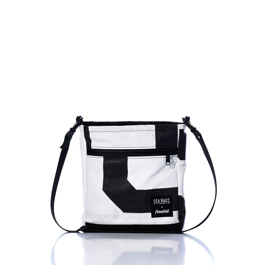 Vintage Black and White Small Voyager Crew Crossbody
