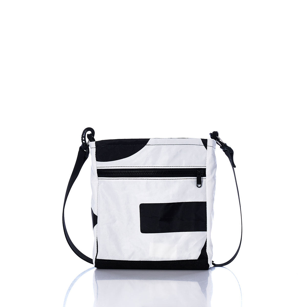 Vintage Black and White Small Voyager Crew Crossbody Alternate View