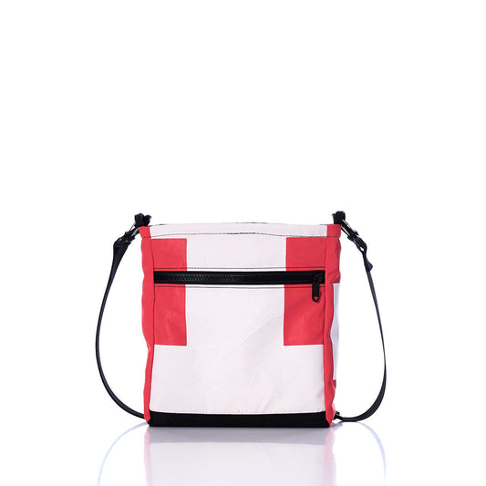 Vintage Red and White Small Voyager Crew Crossbody Alternate View