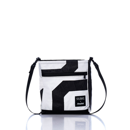 Vintage Black and White Small Voyager Crew Crossbody