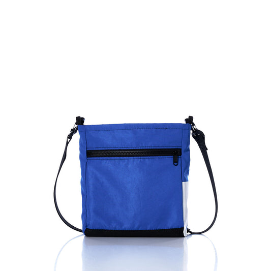 Vintage Blue and White Small Voyager Crew Crossbody Alternate View