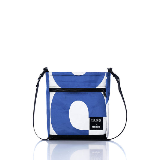 Vintage Blue Numbers Small Voyager Crew Crossbody