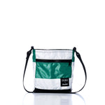 Vintage Green and White Small Voyager Crew Crossbody