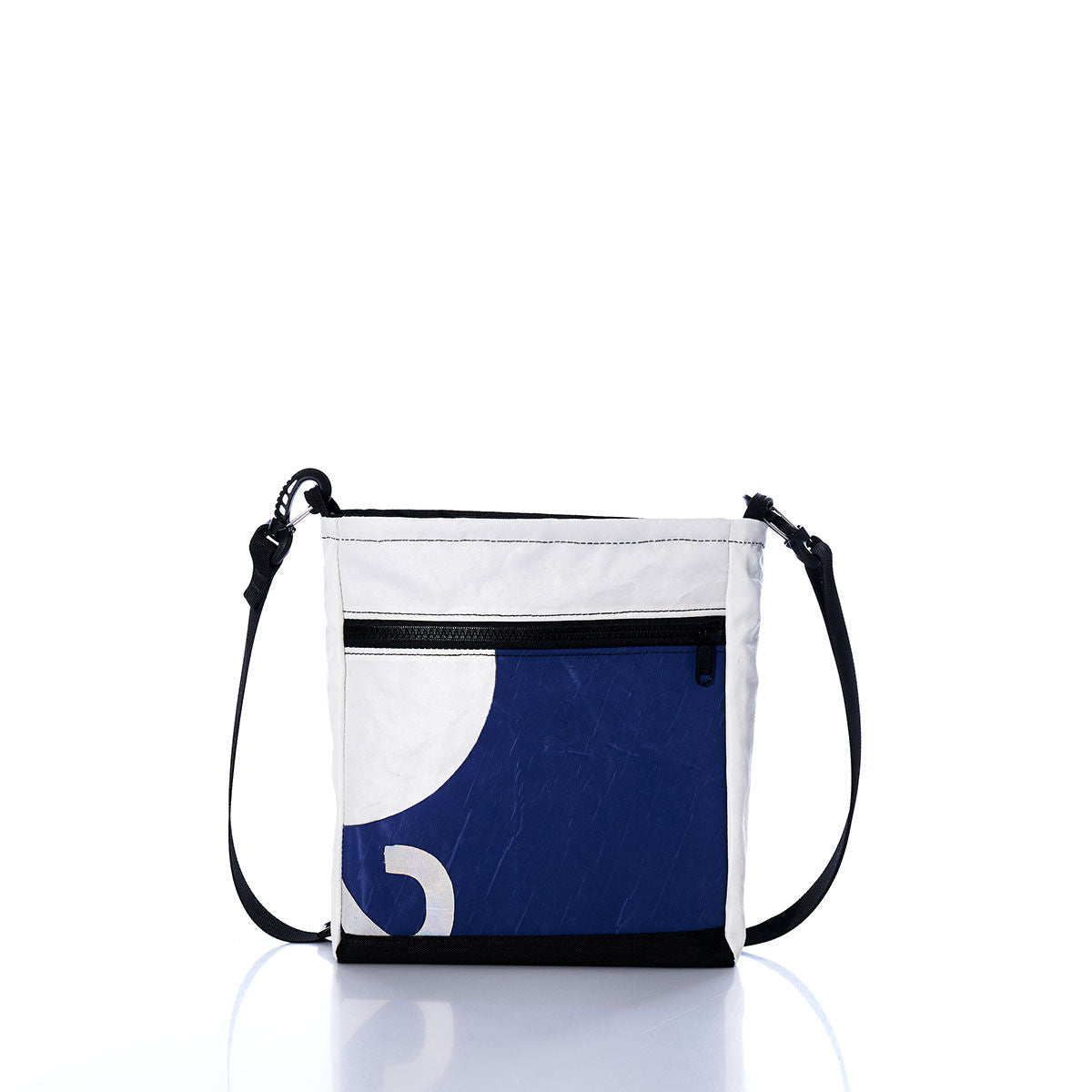 Vintage Blue and White Small Voyager Crew Crossbody Alternate View