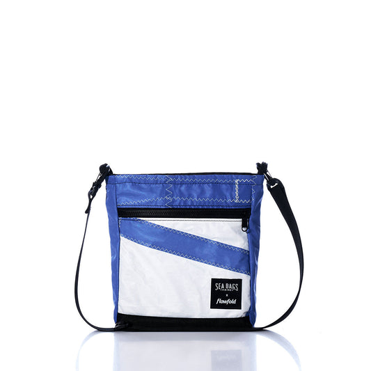 Vintage Blue and White Small Voyager Crew Crossbody