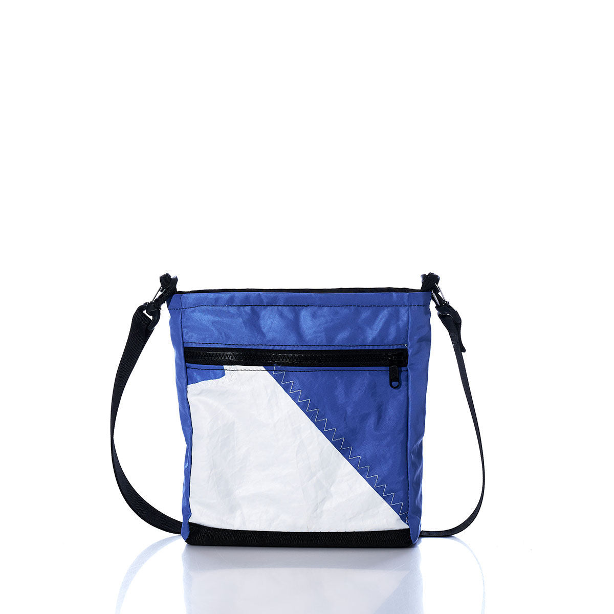 Vintage Blue and White Small Voyager Crew Crossbody Alternate View