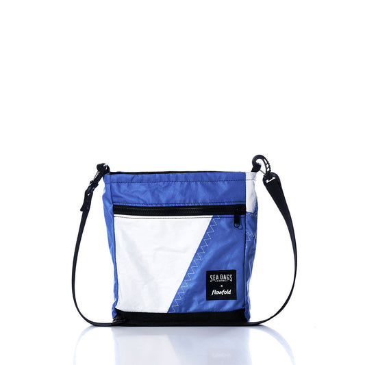Vintage Blue and White Small Voyager Crew Crossbody