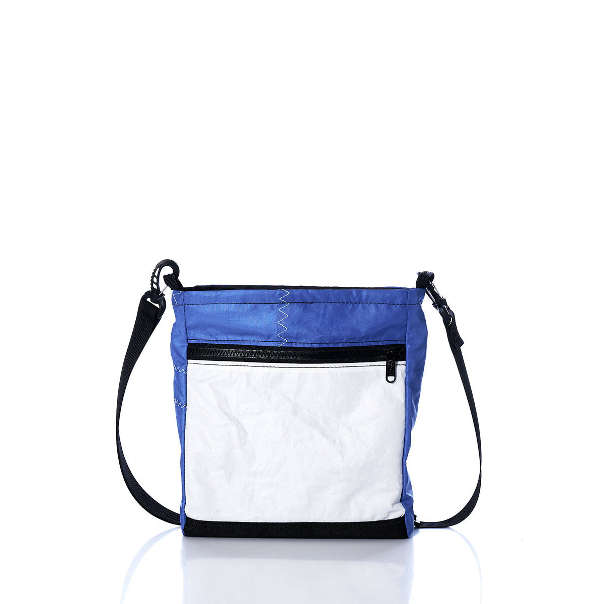 Vintage Blue and White Small Voyager Crew Crossbody Alternate View