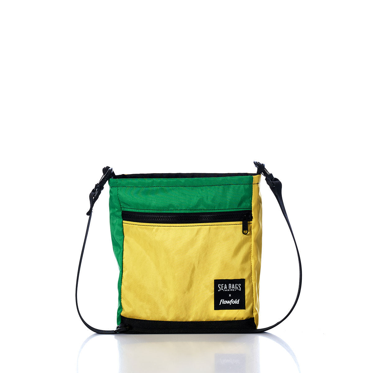 Vintage Green and Yellow Small Voyager Crew Crossbody