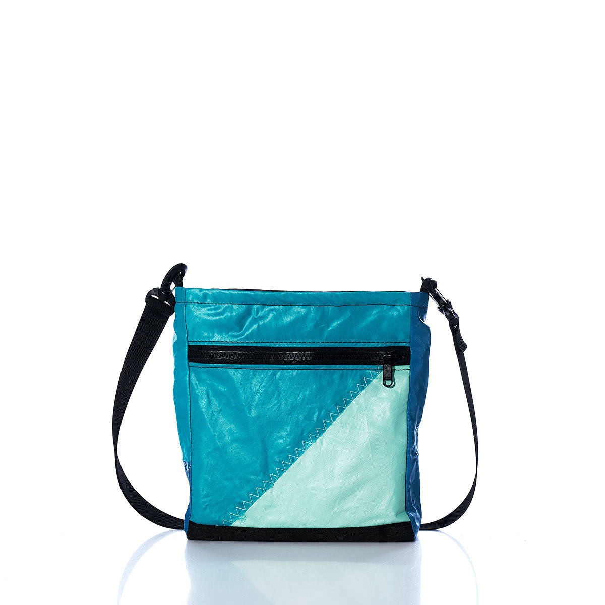 Vintage Blue and Green Small Voyager Crew Crossbody Alternate View