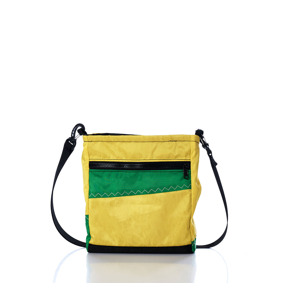 Vintage Green and White Small Voyager Crew Crossbody Alternate View