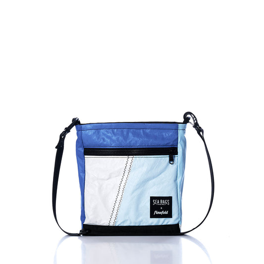 Vintage Blue and White Small Voyager Crew Crossbody