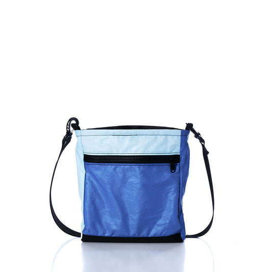 Vintage Blue and White Small Voyager Crew Crossbody Alternate View
