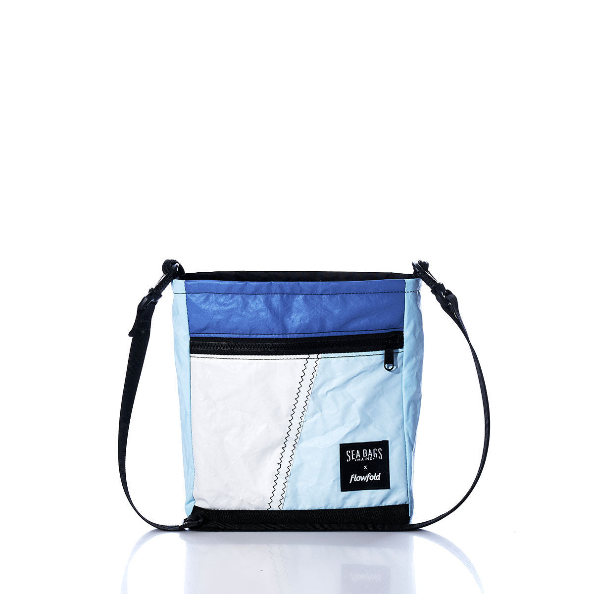 Vintage Blue and White Small Voyager Crew Crossbody