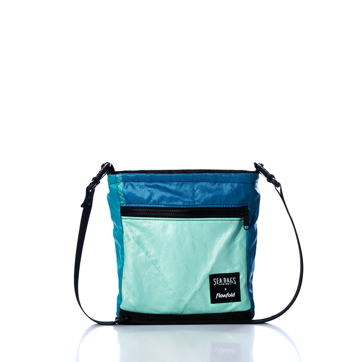 Vintage Green and Blue Small Voyager Crew Crossbody