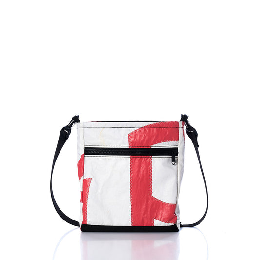 Vintage Red and White Small Voyager Crew Crossbody Alternate View