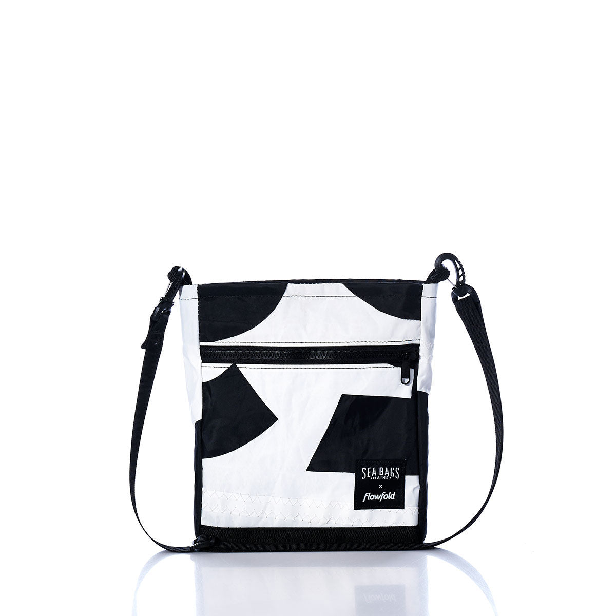 Vintage Black and White Small Voyager Crew Crossbody