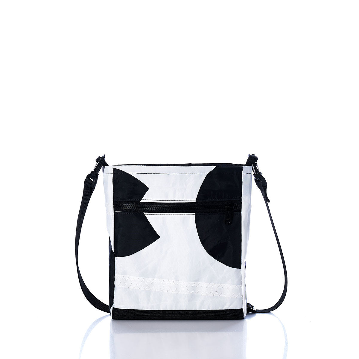 Vintage Black and White Small Voyager Crew Crossbody Alternate View