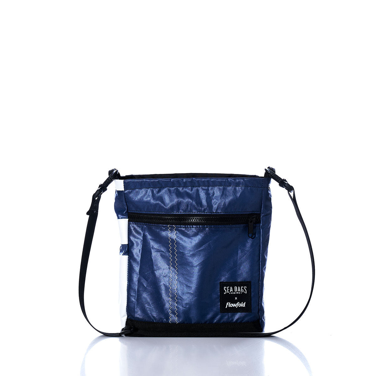 Vintage Blue and White Small Voyager Crew Crossbody