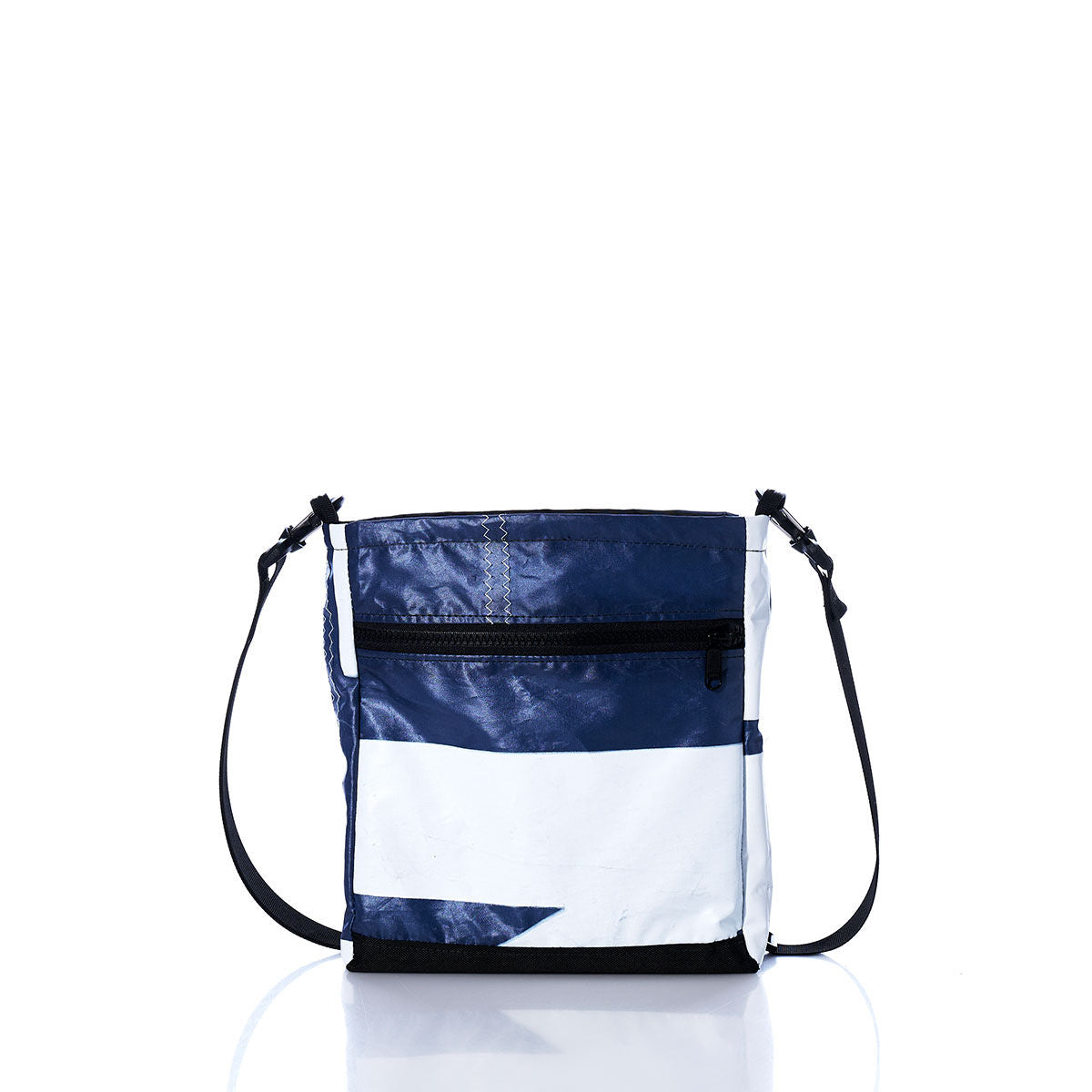 Vintage Blue and White Small Voyager Crew Crossbody Alternate View